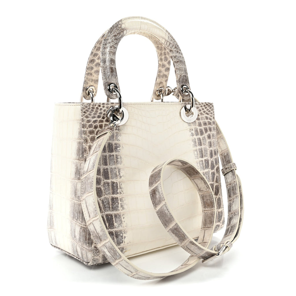 Niloticus Crocodile Himalaya Medium Lady Dior Latte