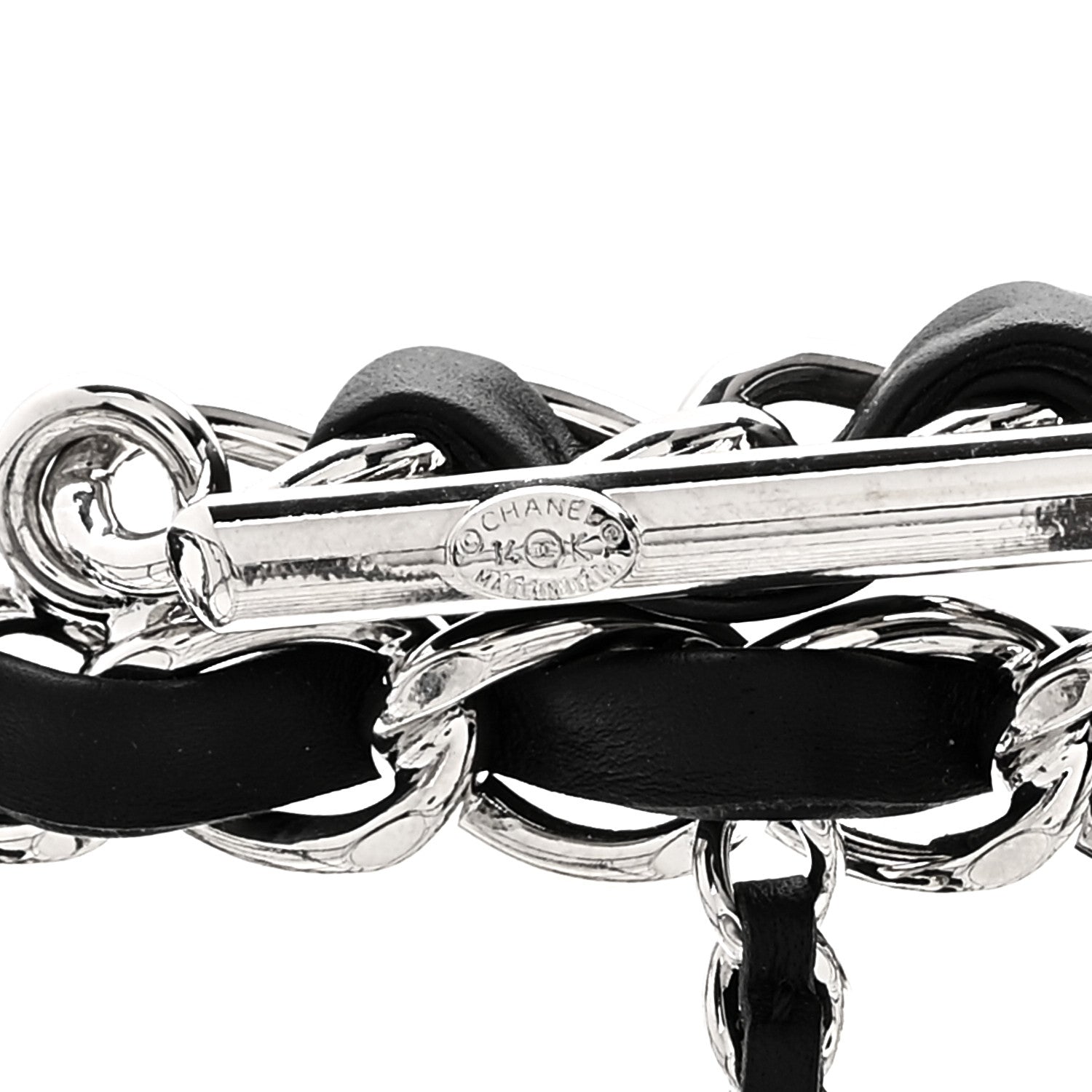 Brass Calfskin Medium Grocery By Chanel Shopping Basket Silver