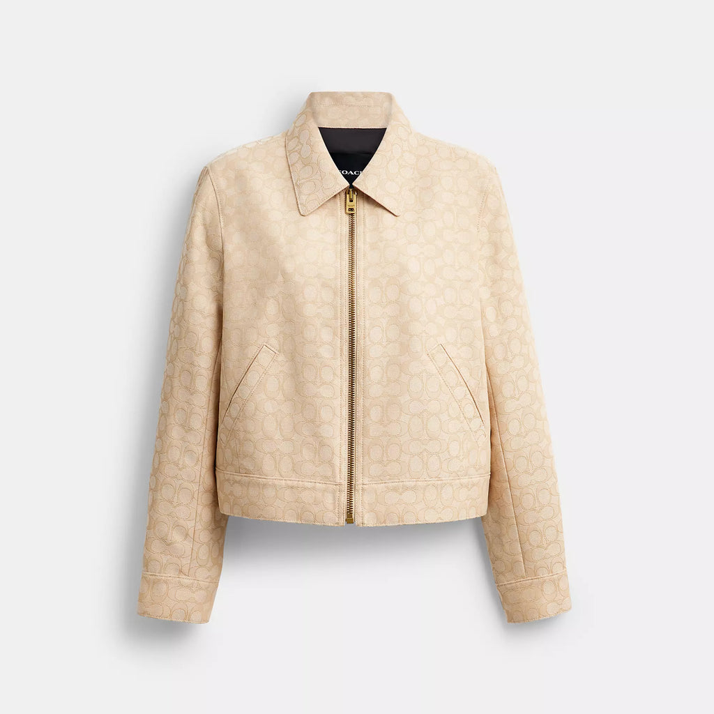 Coach Outlet Signature Zip Front Jacket