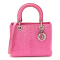 Snakeskin Medium Lady Dior Pink