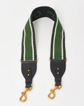 Dior Green & Black Embroidered Canvas Logo Strap