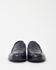 Prada Men's Black Leather Loafers - 7 MEN