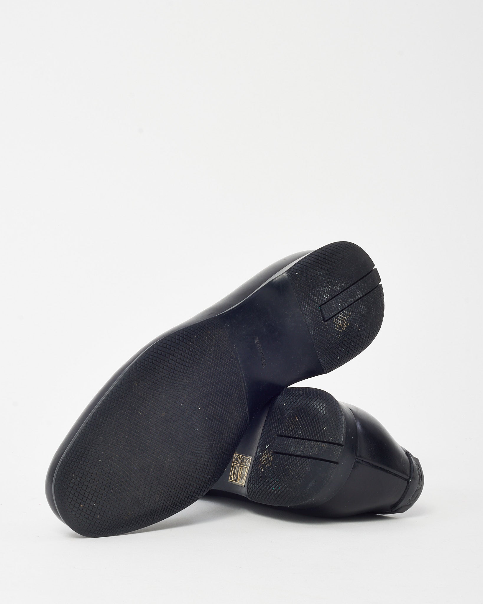 Prada Men's Black Leather Loafers - 7 MEN