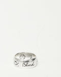 Gucci Sterling Silver "Blind For Love" Ring -  Size 17 / US 8