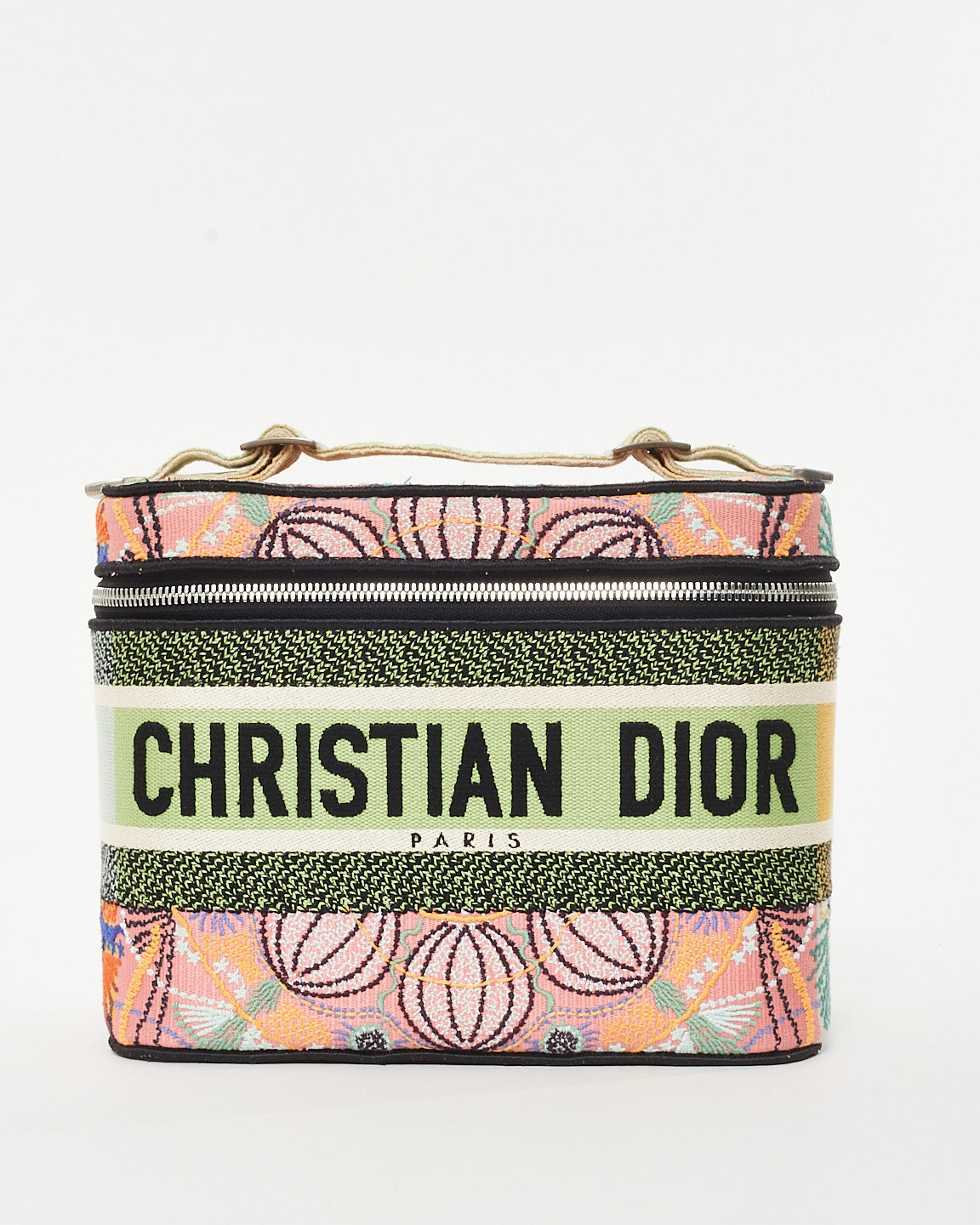 Dior Pink Multi Embroidered Canvas Dior In Lights Diortravel Vanity Case