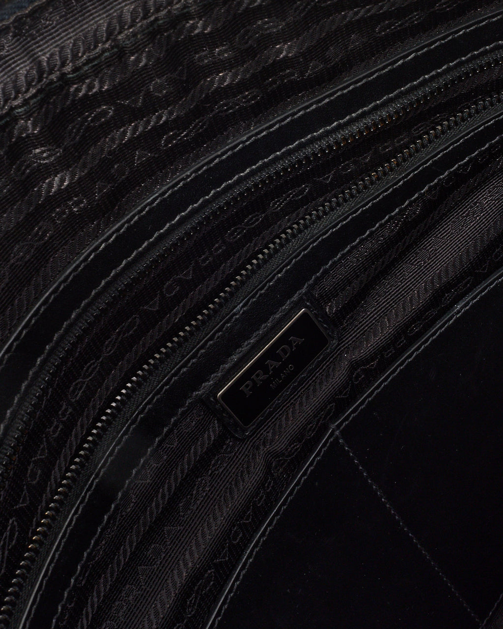 Prada Navy Toro Leather Logo 2Way Convertible Briefcase