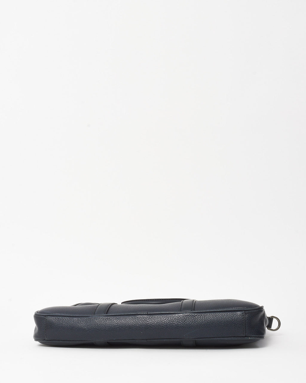 Prada Navy Toro Leather Logo 2Way Convertible Briefcase
