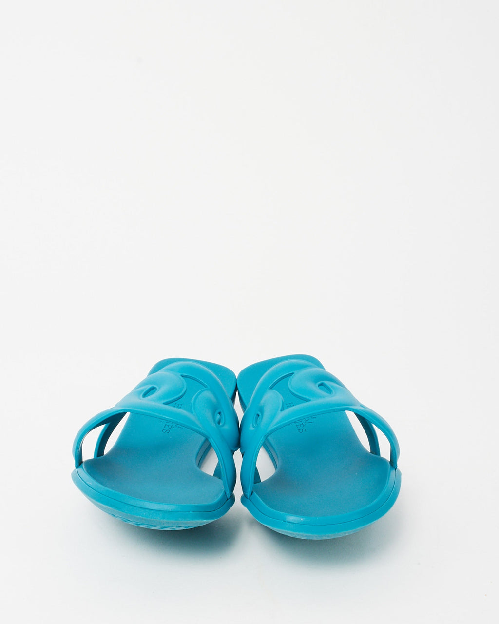 Hermès Blue PVC Rubber Aloha Sandals - 36