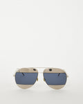 Dior SIlver and Black Lens Dior DIORSPLIT1 Aviator Sunglasses