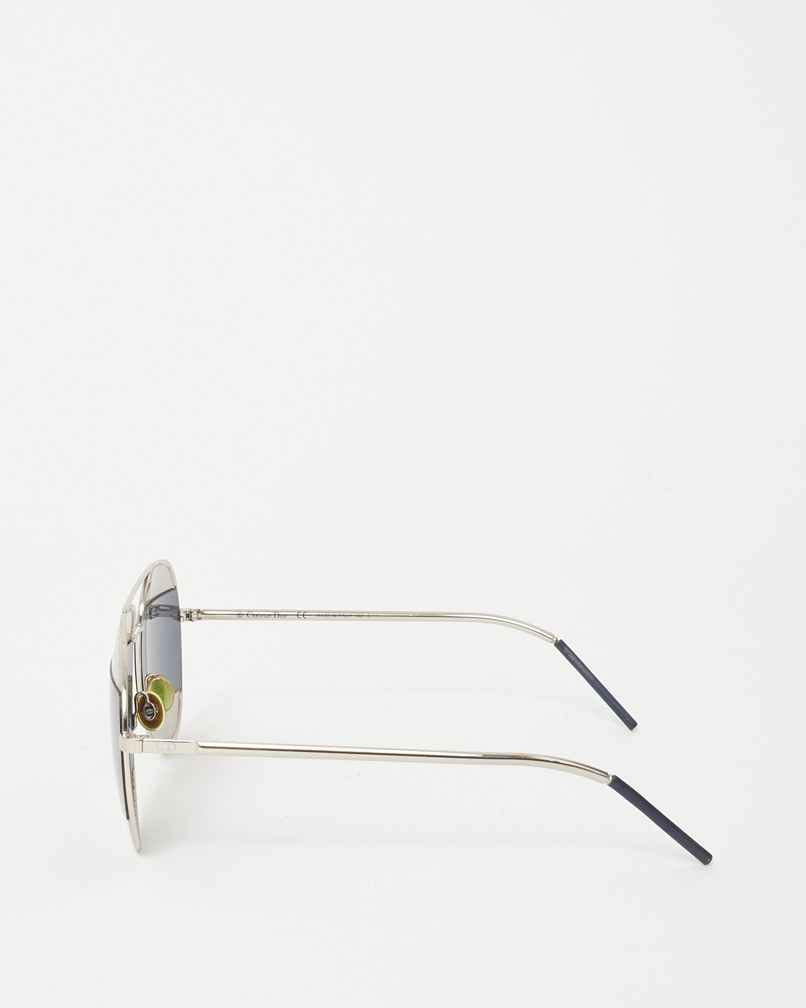 Dior SIlver and Black Lens Dior DIORSPLIT1 Aviator Sunglasses