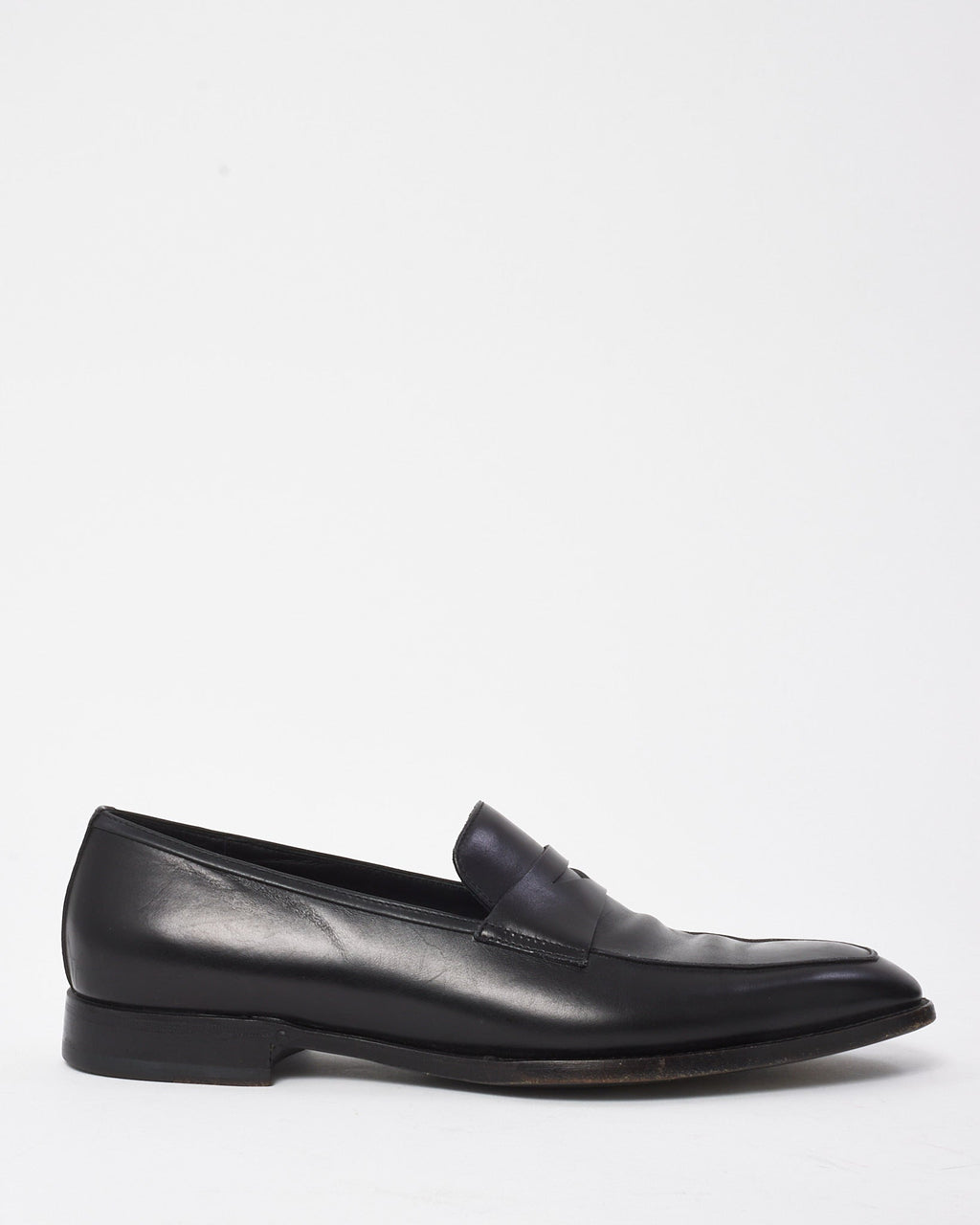 Dior Men's Black Leather Semi-Pointed Toe Loafers - 43 MEN