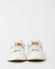 Hermès White Leather RGHW Kelly Buckle Day Sneakers - 36