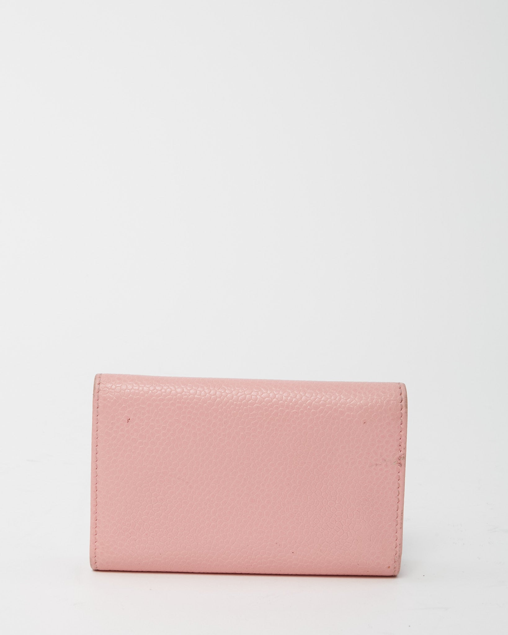Chanel Pink Caviar Leather Timeless Interlocking CC Logo 6 Key Holder