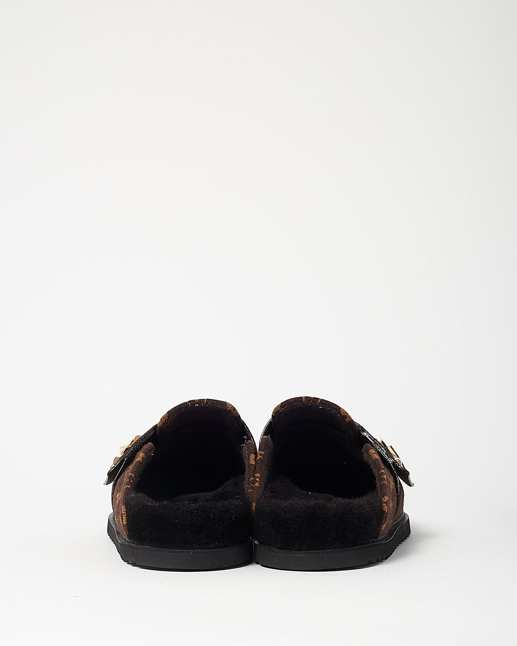 Louis Vuitton Brown Monogram Cashgora Wool LV Cosy Flat Comfort Closed Mules - 41