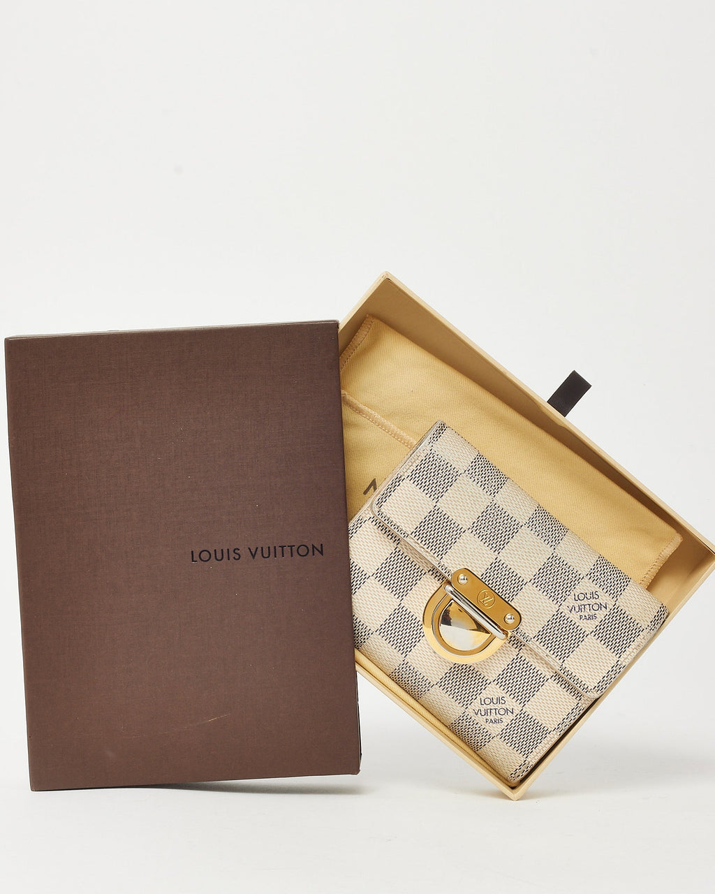 Louis Vuitton Damier Azur Coated Canvas Compact Koala Wallet