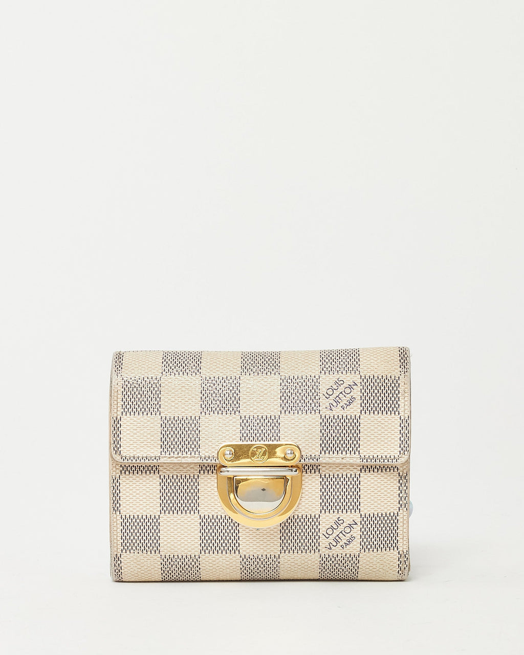 Louis Vuitton Damier Azur Coated Canvas Compact Koala Wallet