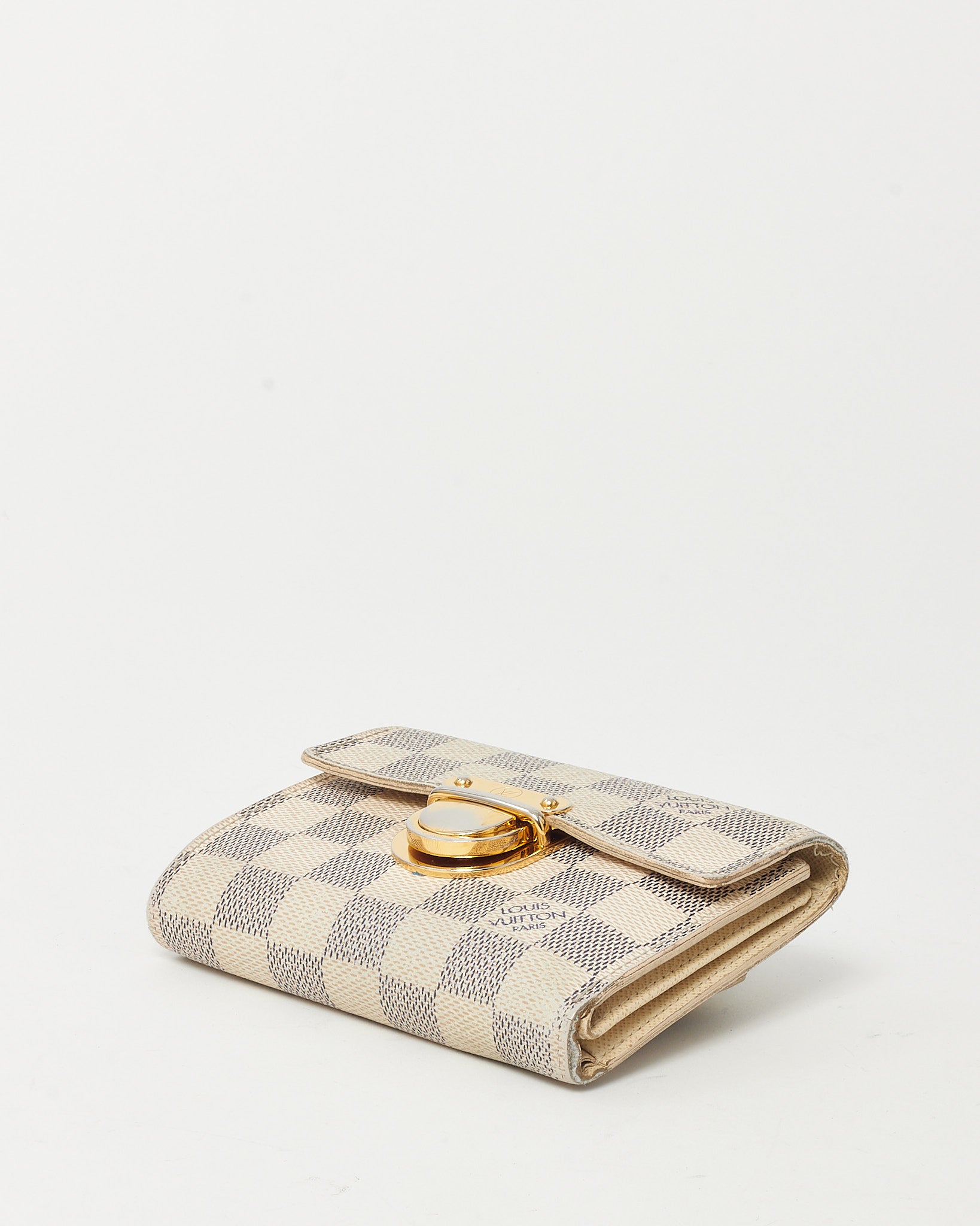Louis Vuitton Damier Azur Coated Canvas Compact Koala Wallet
