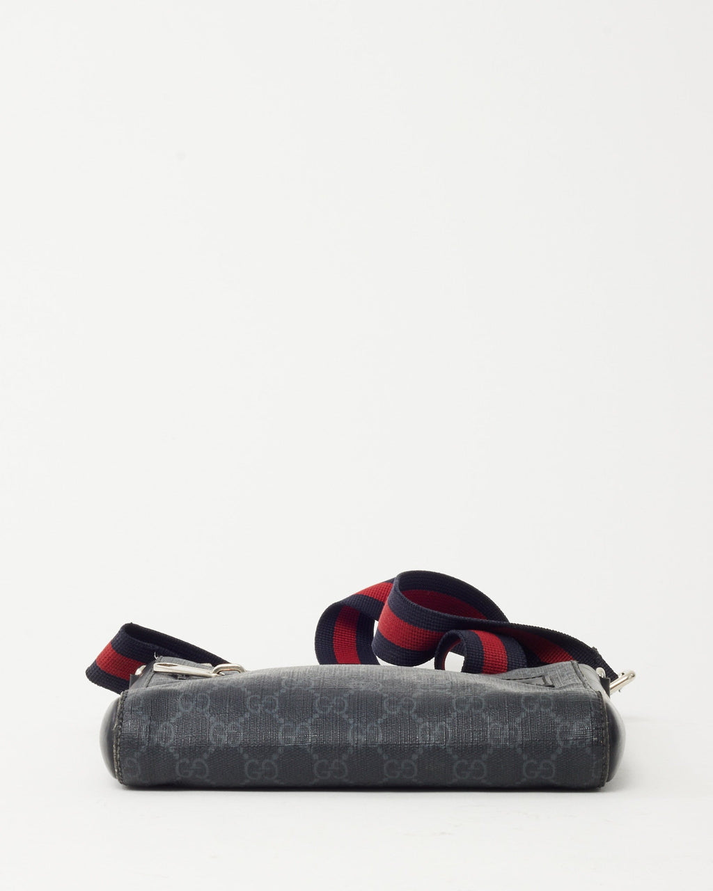 Gucci Black Monogram GG Supreme Canvas Small Messenger Bag