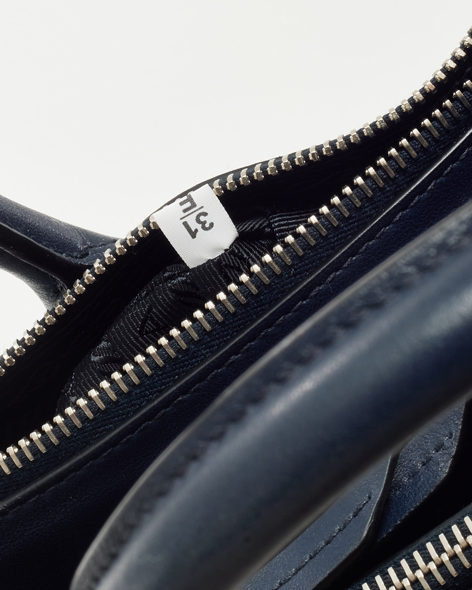 Prada Navy Grace Lux Leather 2Way Concept Tote with Strap 1BA183