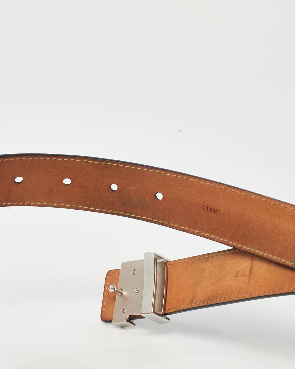 Louis Vuitton Black Epi Leather SHW LV Initiales 30MM Belt - 75