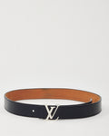 Louis Vuitton Black Epi Leather SHW LV Initiales 30MM Belt - 75