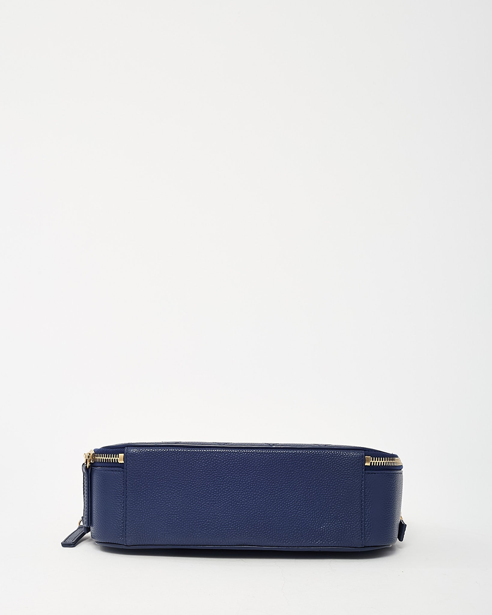 Chanel Blue Quilted Caviar Leather Business Affinity Camera Chain Bag GHW