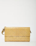 Dior Beige Cannage Patent Leather GHW Lady Dior Charm Long Wallet