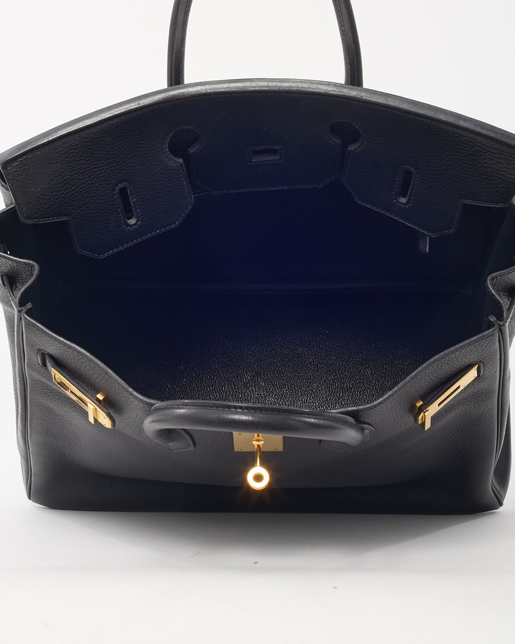 Hermès Black Fjord Leather HAC Birkin 32 GHW