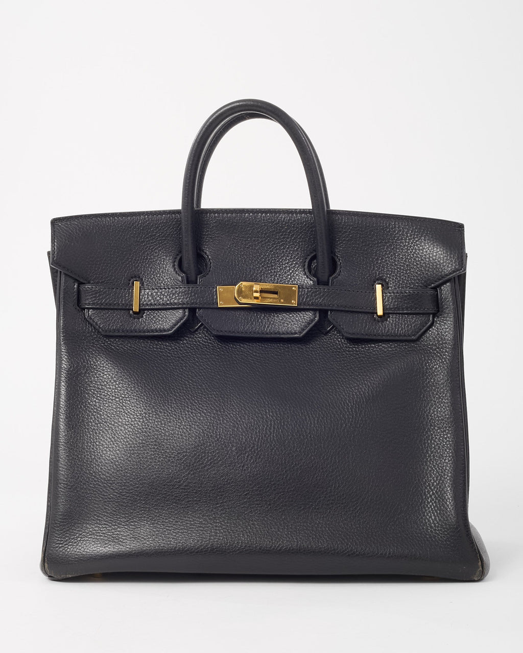 Hermès Black Fjord Leather HAC Birkin 32 GHW