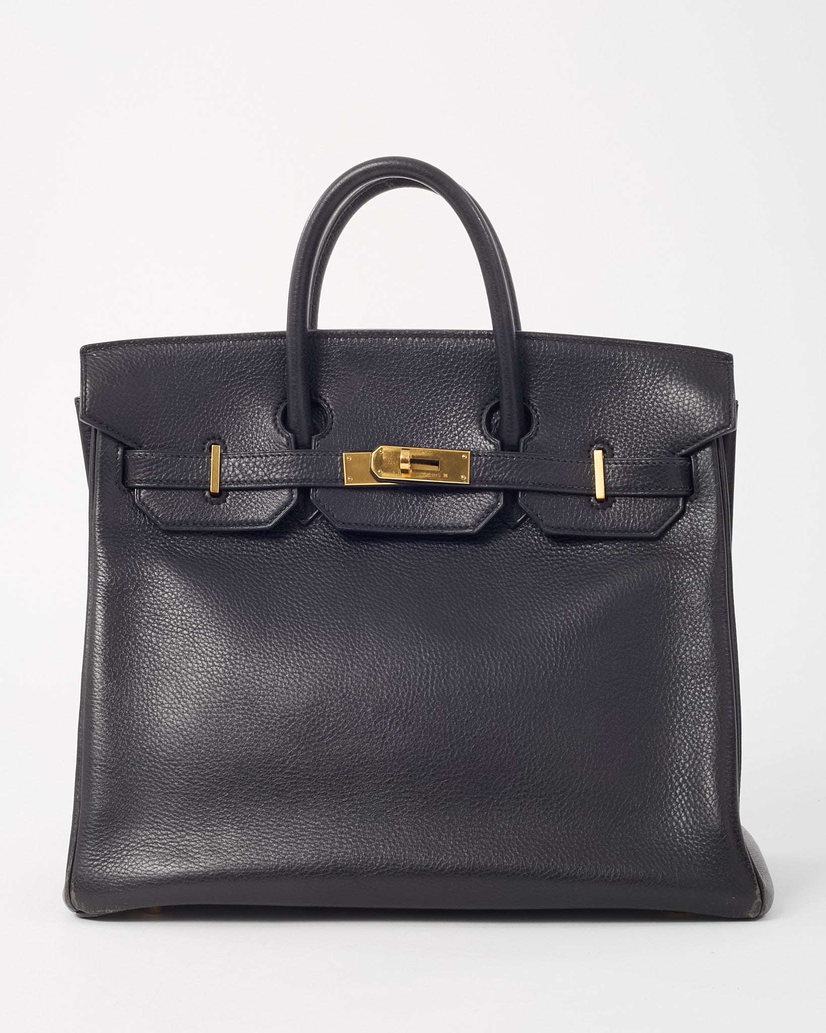 Hermès Black Fjord Leather HAC Birkin 32 GHW