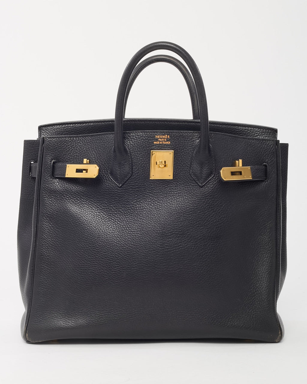 Hermès Black Fjord Leather HAC Birkin 32 GHW