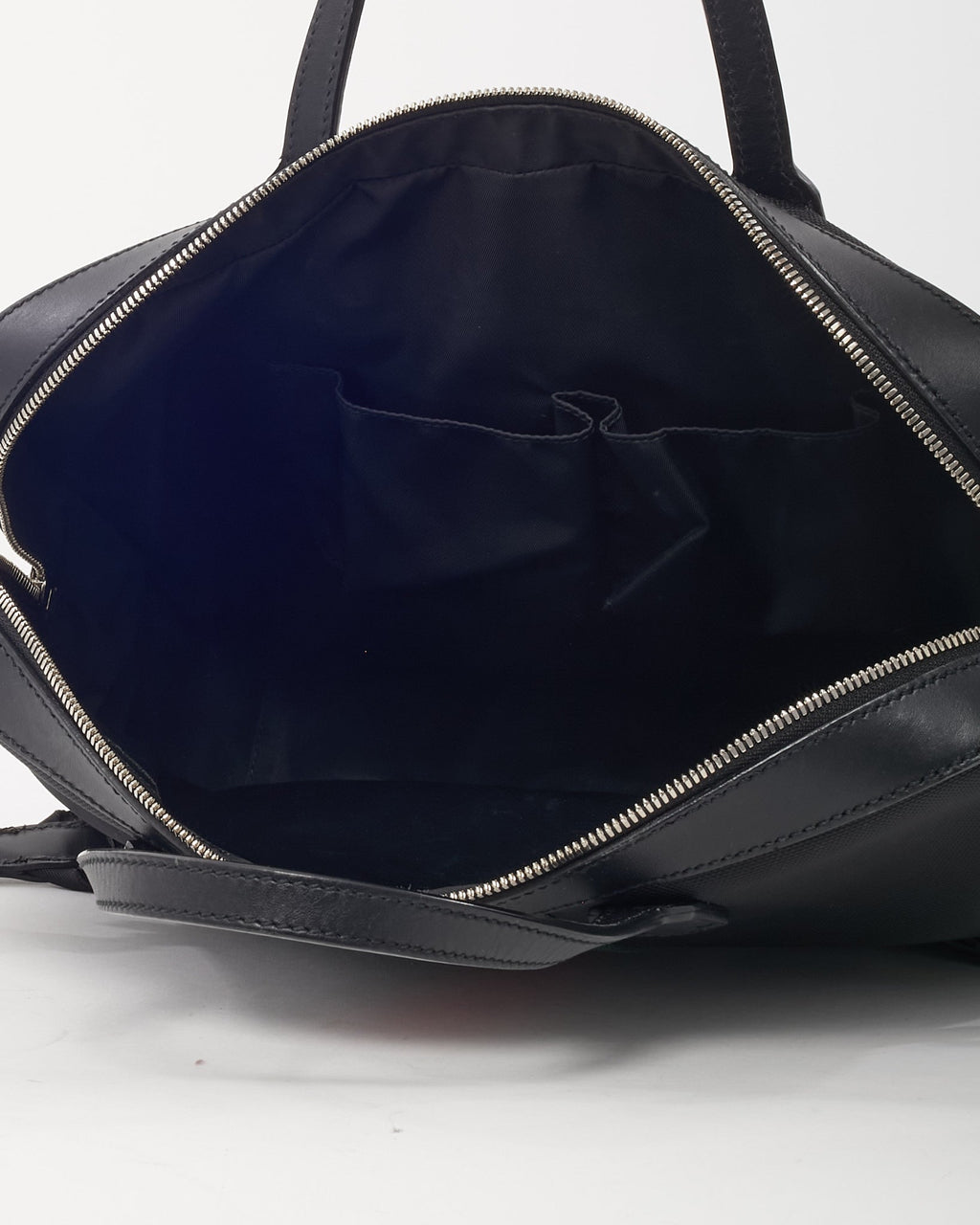 Gucci Black Techno Canvas Web Top Handle Briefcase with Strap