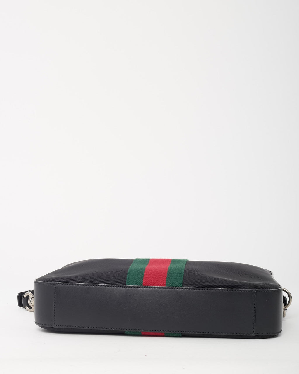 Gucci Black Techno Canvas Web Top Handle Briefcase with Strap