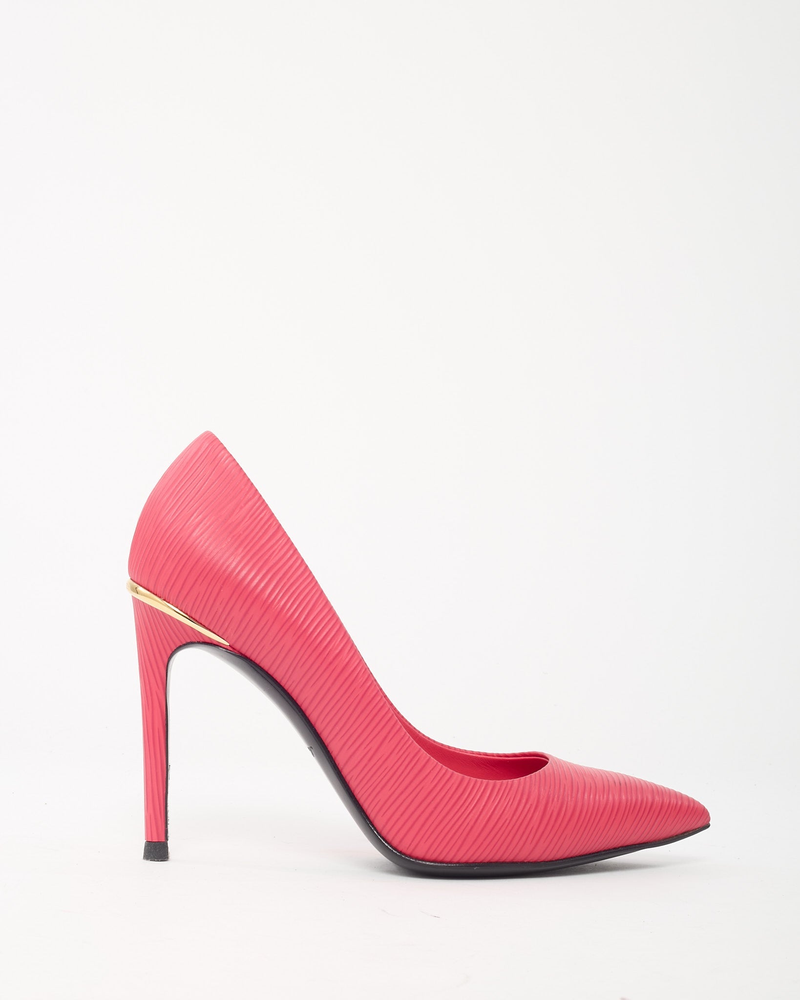 Louis Vuitton Coral Dark Pink Epi Leather Pointed Toe Pumps - 36