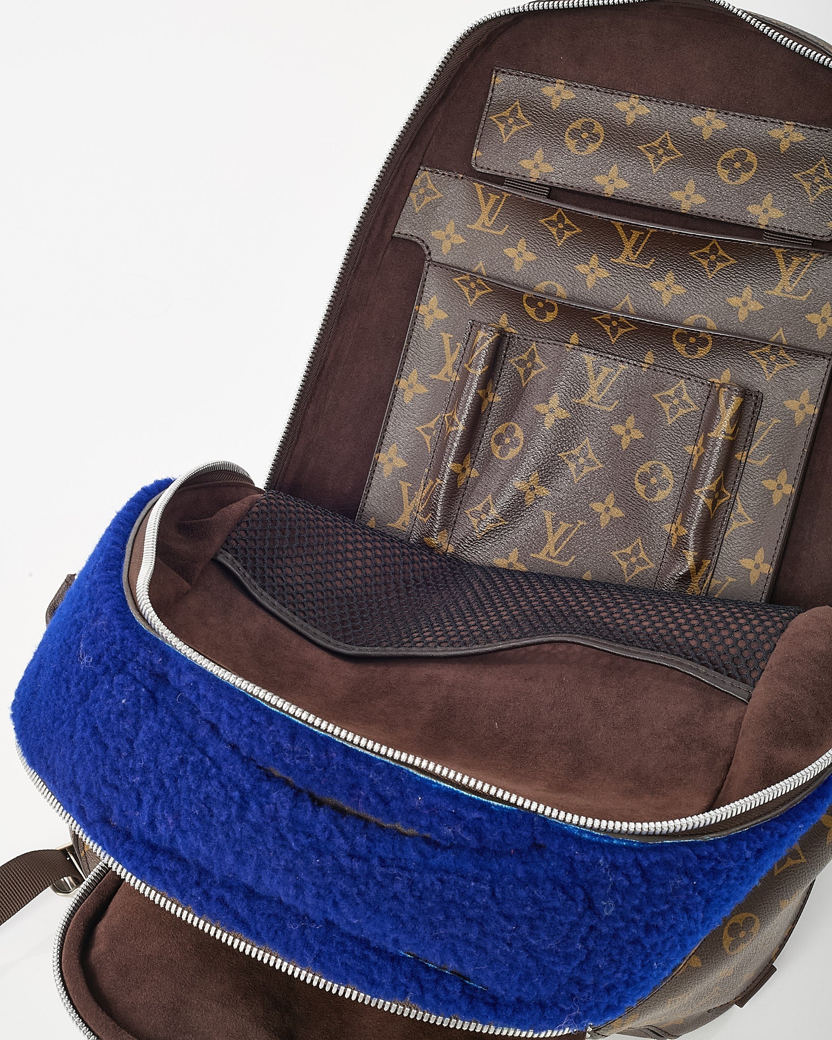 Louis Vuitton Limited Edition Monogram Blue Fleece Pack Marc Newson Backpack