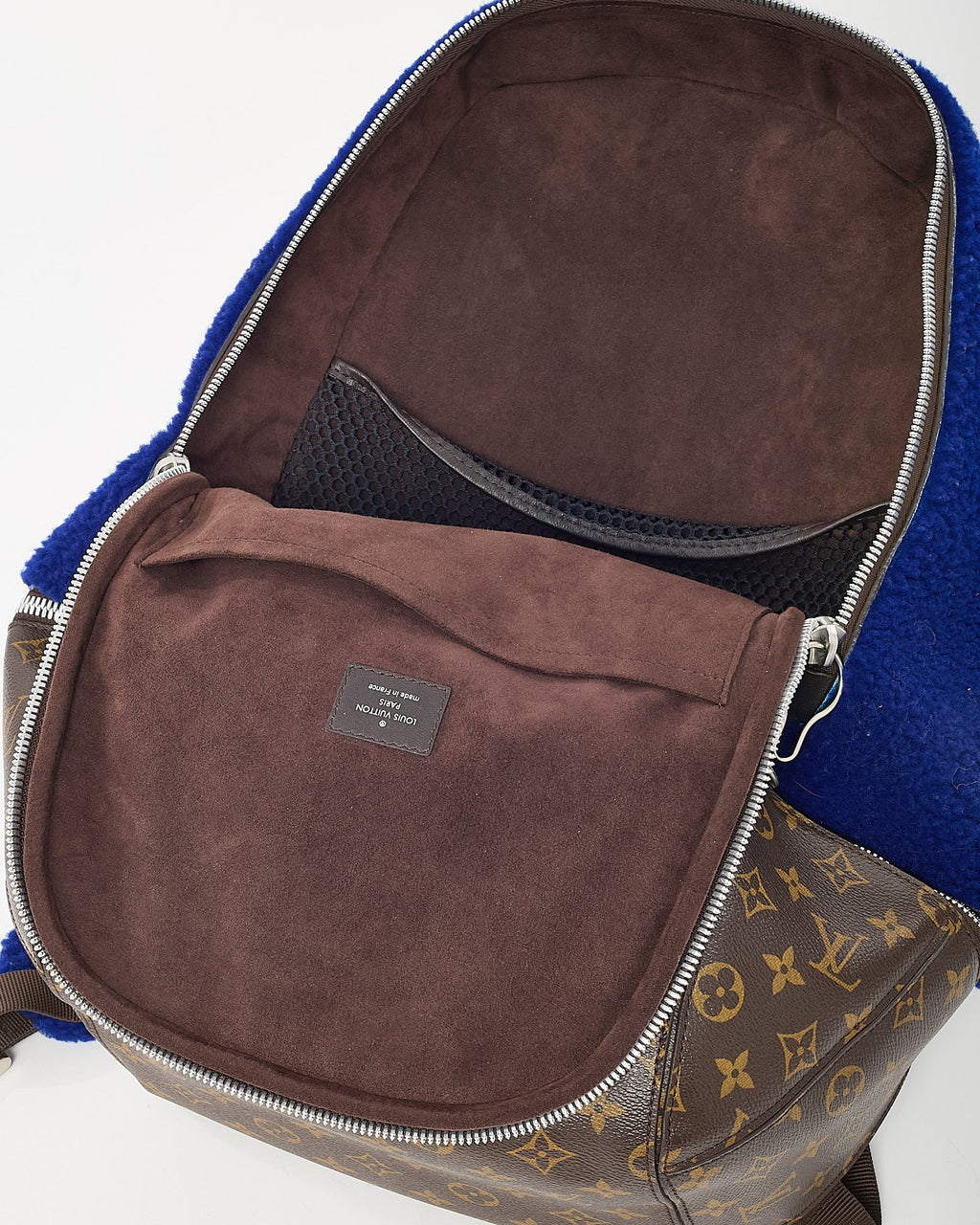 Louis Vuitton Limited Edition Monogram Blue Fleece Pack Marc Newson Backpack