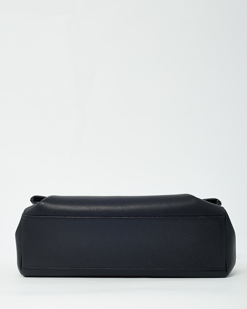 Saint Laurent Black Grain De Poudre Leather BHW YSL Monogram Medium West Hollywood Shoulder Bag