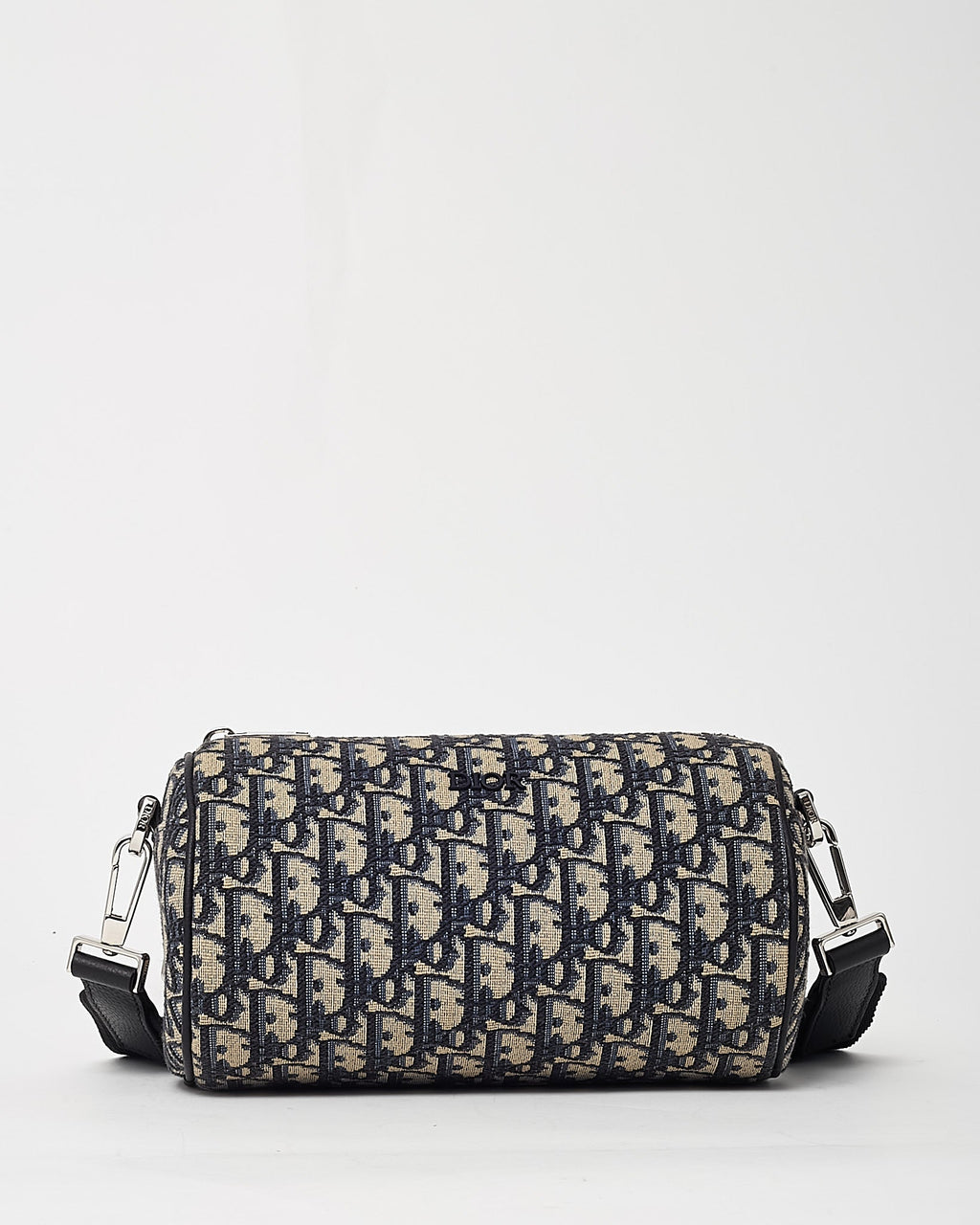 Dior Navy Blue Monogram Oblique Canvas Roller Messenger Crossbody Bag