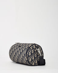 Dior Navy Blue Monogram Oblique Canvas Roller Messenger Crossbody Bag