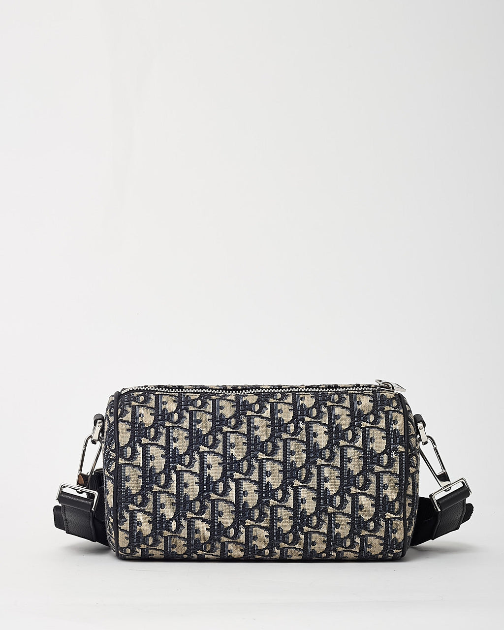 Dior Navy Blue Monogram Oblique Canvas Roller Messenger Crossbody Bag