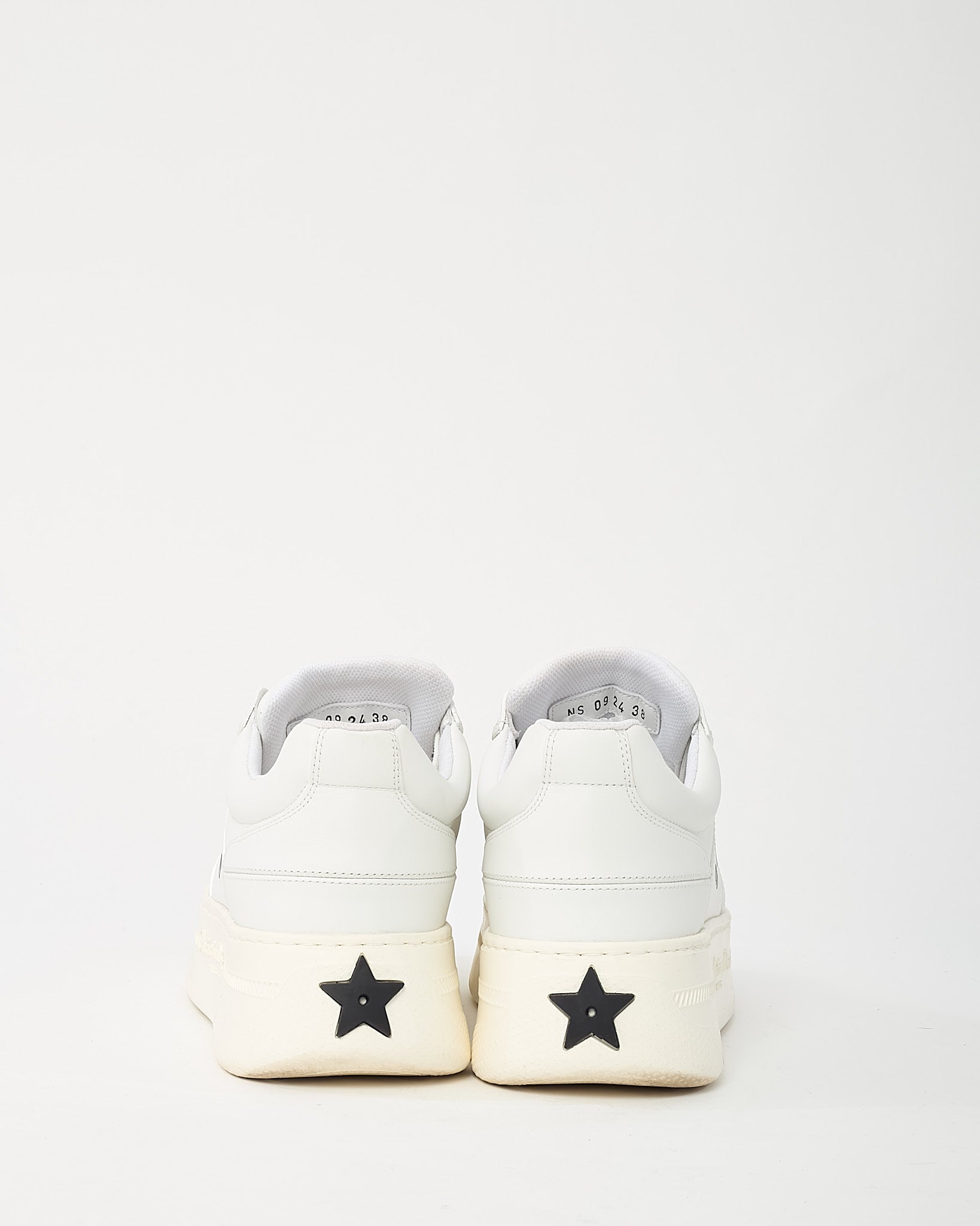 Dior White Calfskin Leather and Beige Suede Dior Star Sneakers - 38