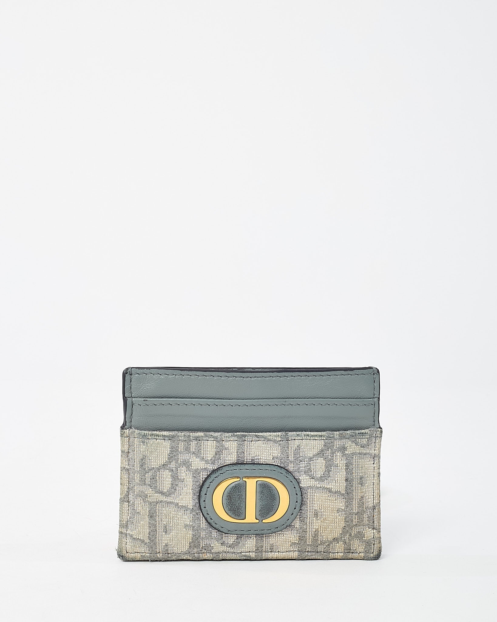 Dior Grey Monogram Dior Oblique Jacquard Canvas 30 Montaigne Freesia Card Holder
