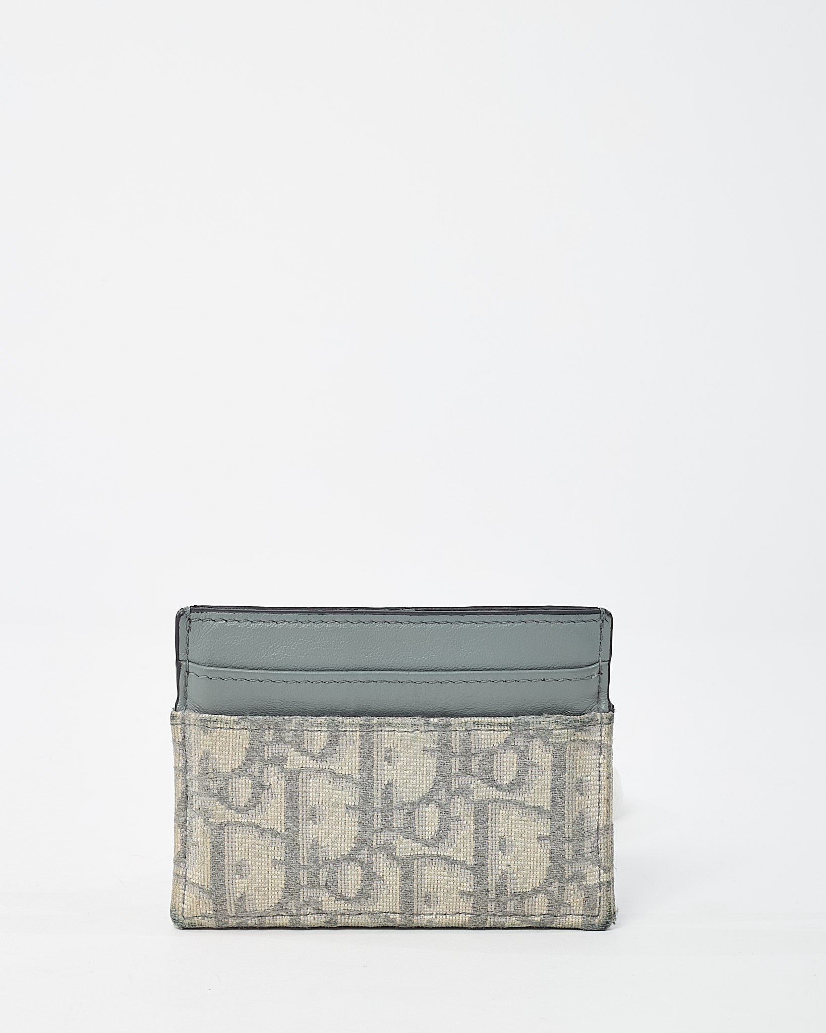 Dior Grey Monogram Dior Oblique Jacquard Canvas 30 Montaigne Freesia Card Holder