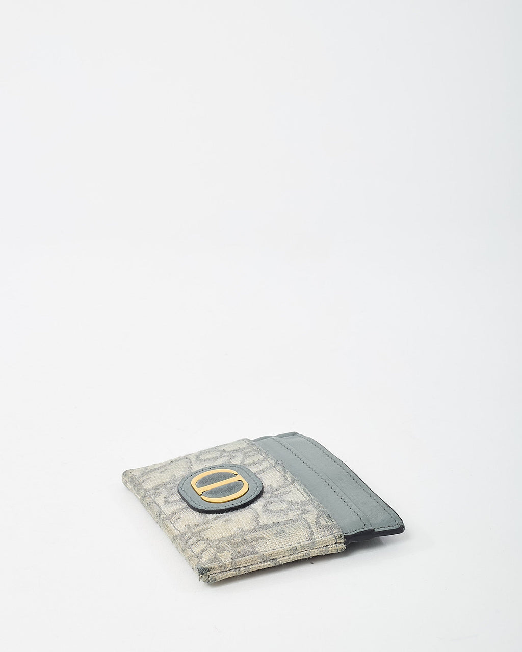 Dior Grey Monogram Dior Oblique Jacquard Canvas 30 Montaigne Freesia Card Holder