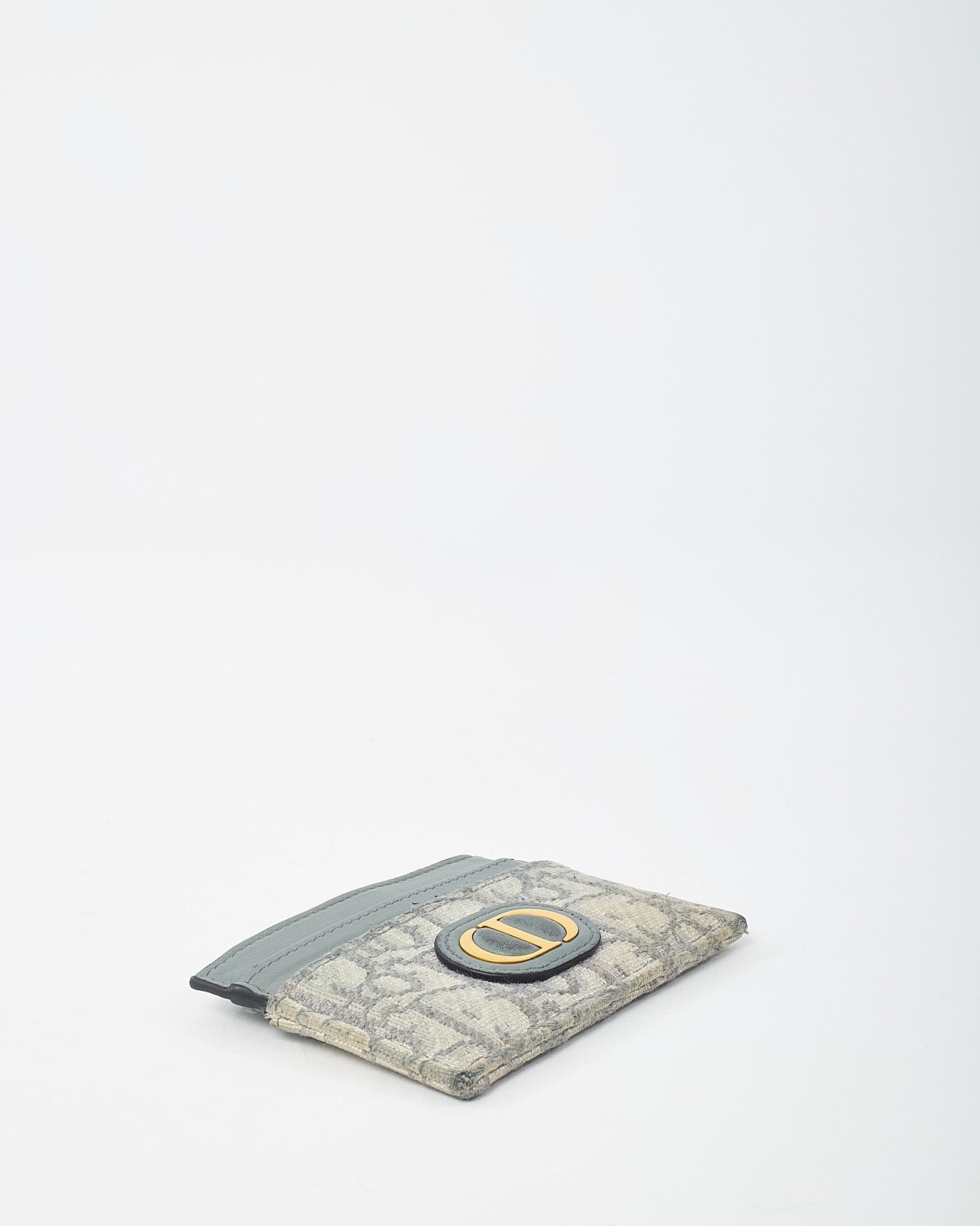 Dior Grey Monogram Dior Oblique Jacquard Canvas 30 Montaigne Freesia Card Holder