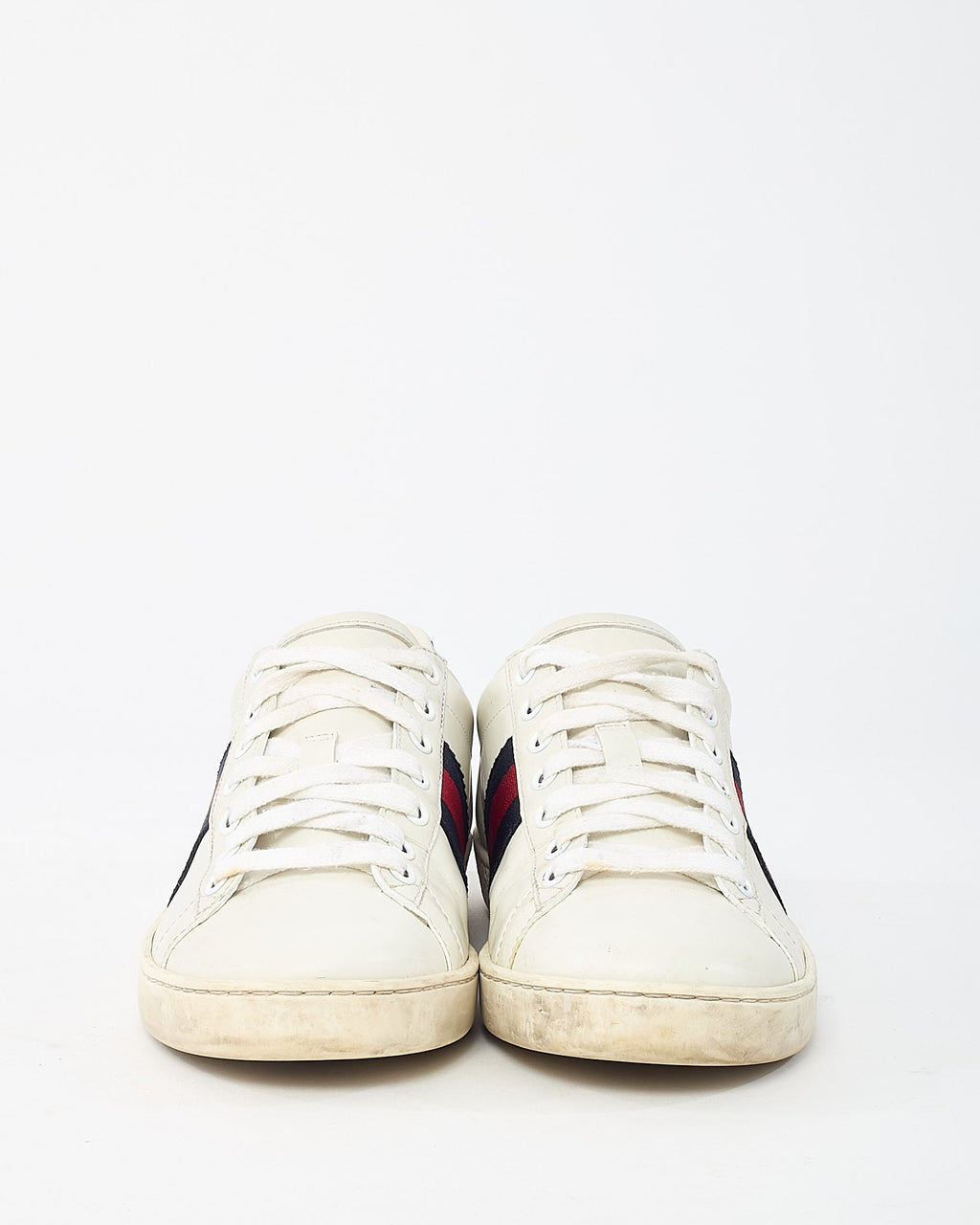 Gucci White Leather Green/Red Web Ace Sneakers - 36.5
