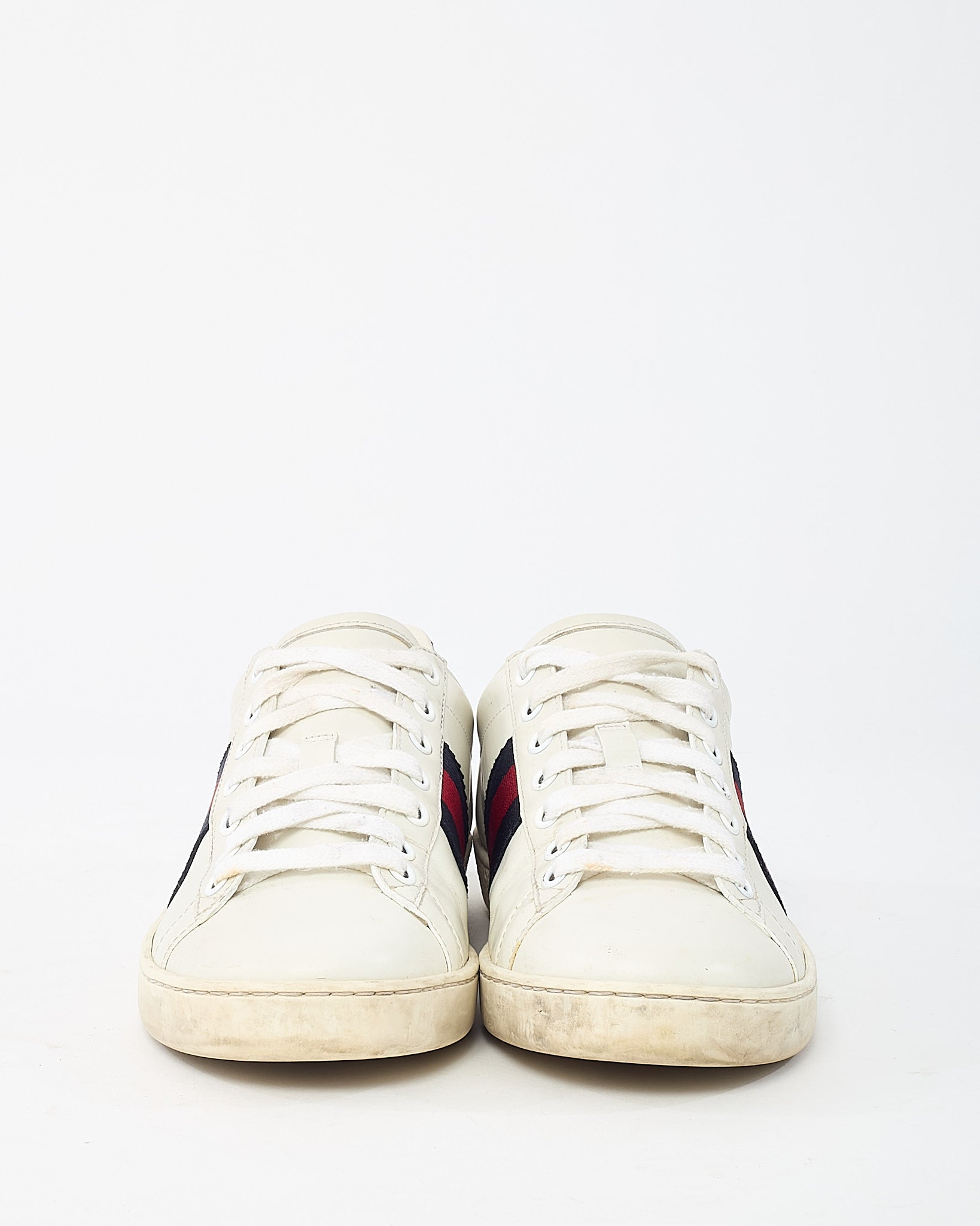 Gucci White Leather Green/Red Web Ace Sneakers - 36.5