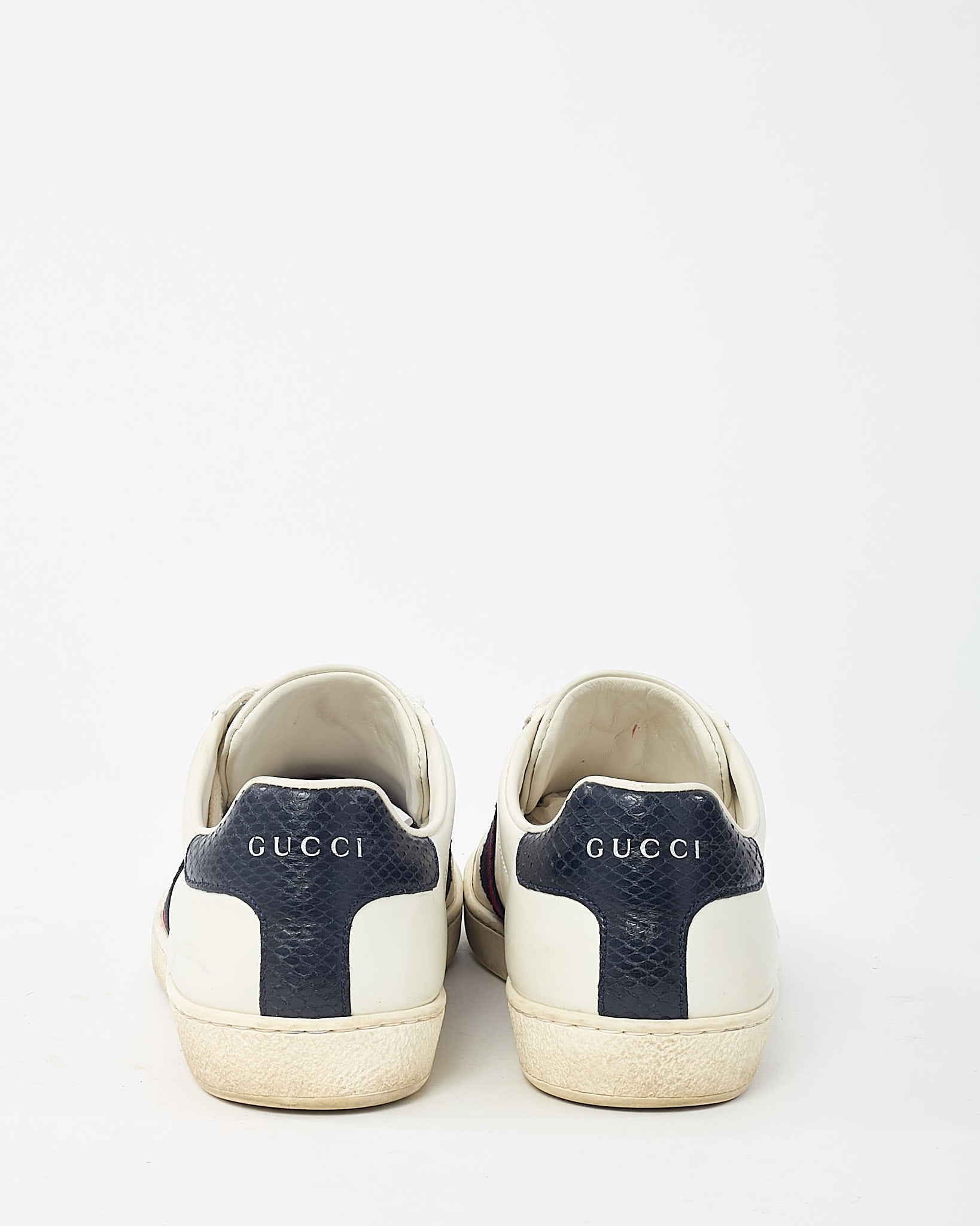 Gucci White Leather Green/Red Web Ace Sneakers - 36.5