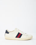 Gucci White Leather Green/Red Web Ace Sneakers - 36.5