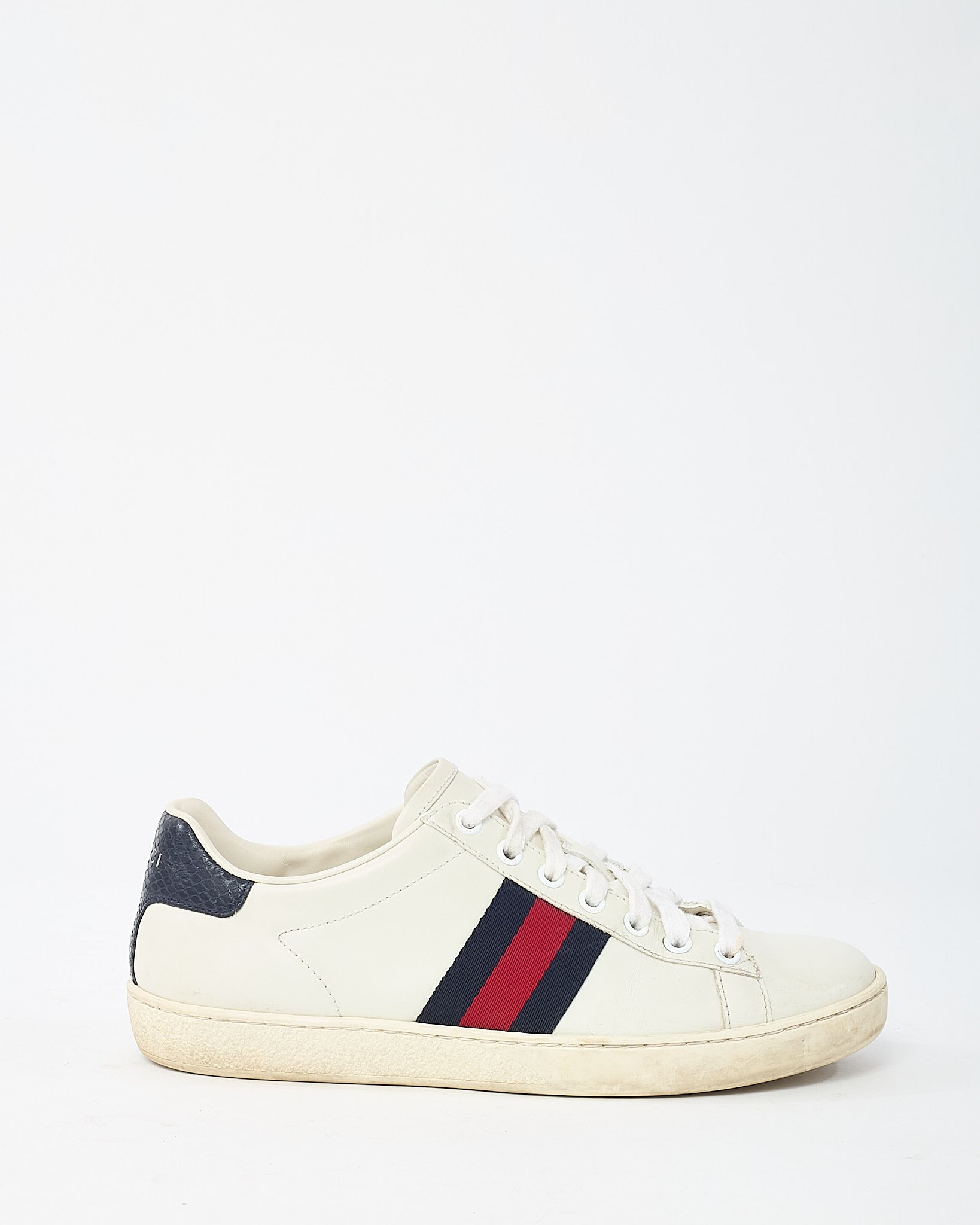 Gucci White Leather Green/Red Web Ace Sneakers - 36.5